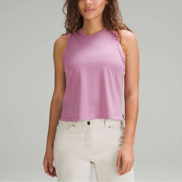 lululemon athletica Tops - Lululemon Classic-Fit Cotton-Blend Tank Top in Velvet Dust Size 4